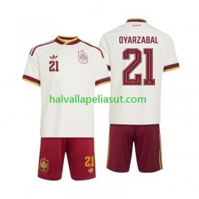 Jalkapallo Pelipaidat/Peliasut Espanja Mikel Oyarzabal 21 Lasten Vieraspaita World Cup 2026 Lyhythihainen